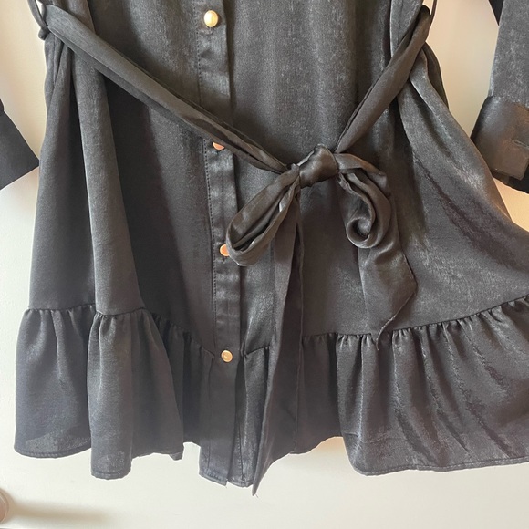 Zara black button down dress - Picture 7 of 12